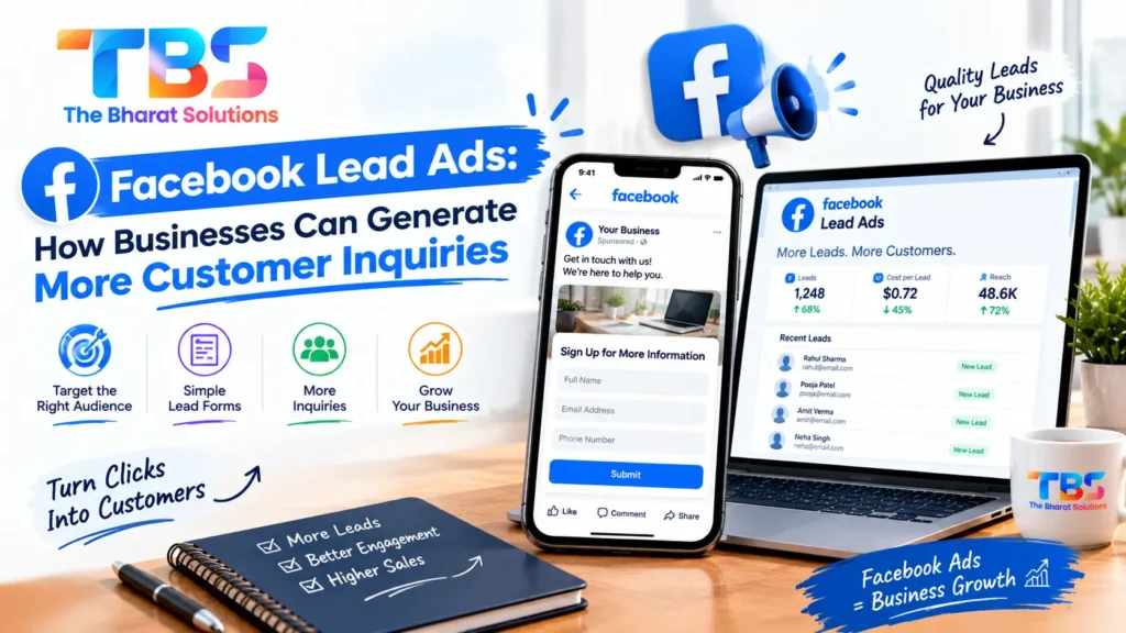 Facebook Lead Ads campaign showing a lead form for generating customer inquiries