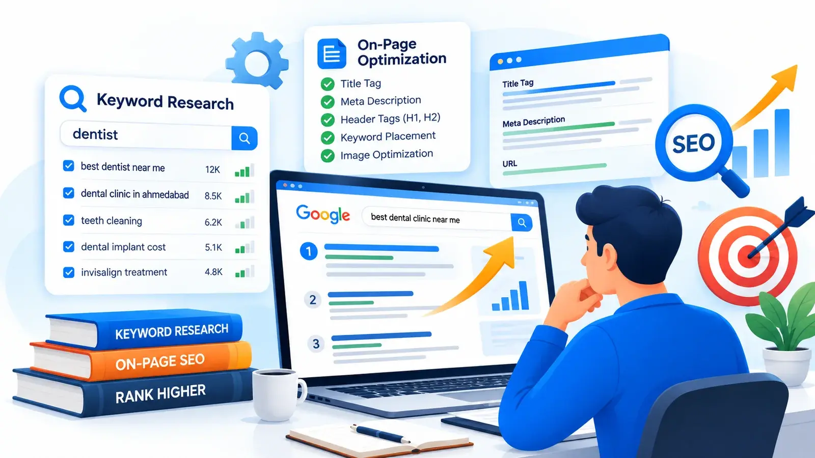 Keyword research and on-page SEO optimization