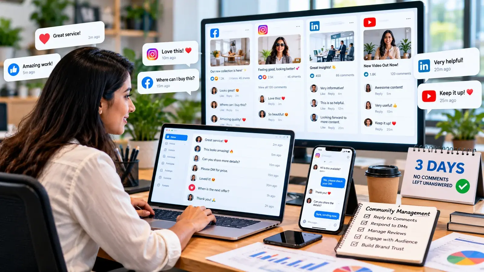 Social media content creation and graphic design services